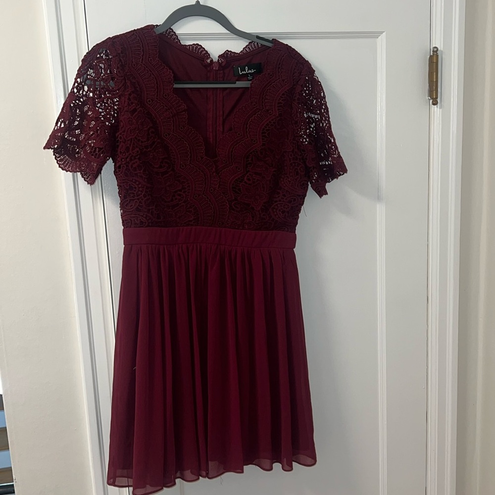 Lulus Maroon Burgundy Dress
